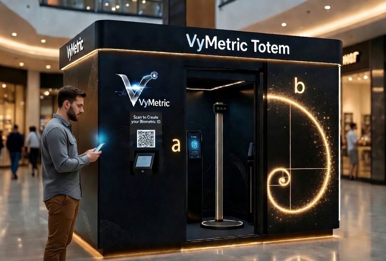 Customer scanning at VyMetric Totem